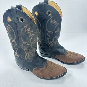 Justin Boots Men SZ 6 D Cowboy Boots Brown Black Style 6012Y Work Ranch‎ Farm